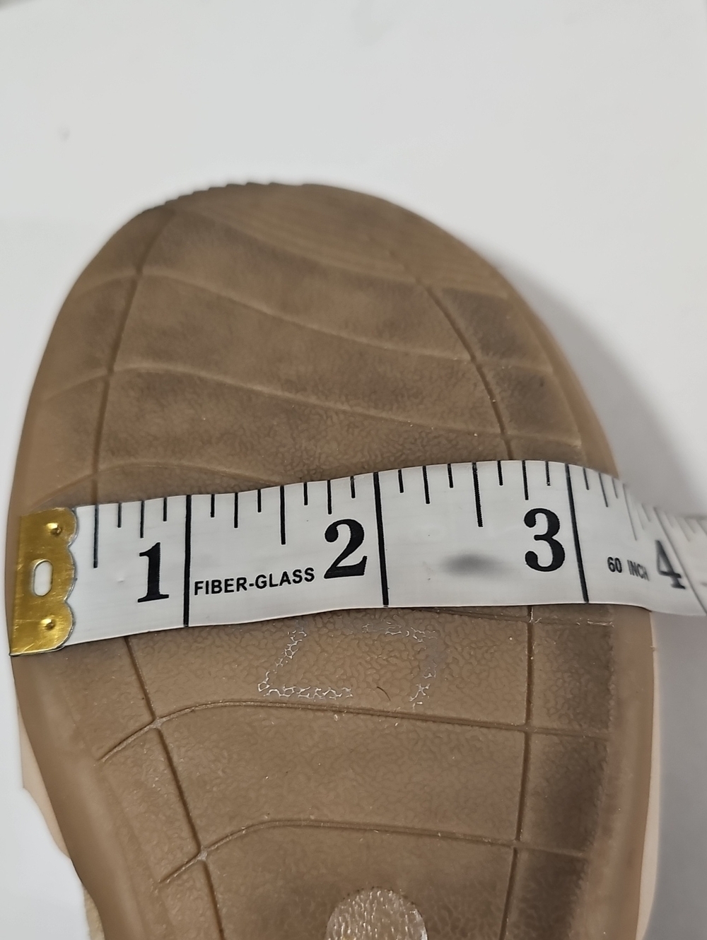 Earth Origins Laser-Cut Ankle-Strap Flats in White and Tan - Picture 10 of 10